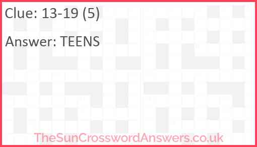 13-19 (5) Answer