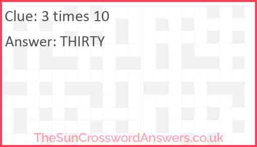 3 times 10 Answer