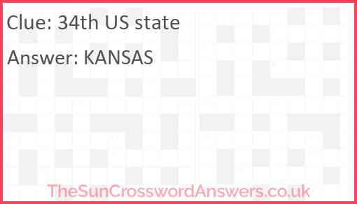 34th US state Answer