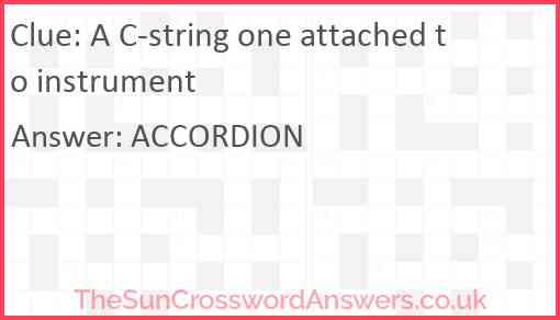 A C-string one attached to instrument Answer