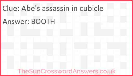 Abe's assassin in cubicle Answer