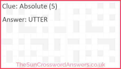 Absolute (5) Answer
