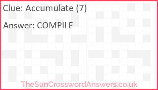 Accumulate (7) Answer