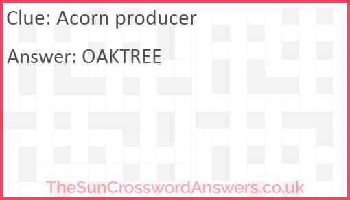 Acorn producer Answer