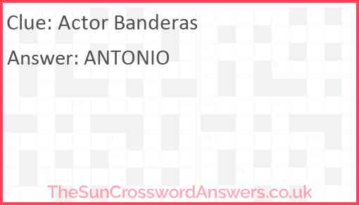 Actor Banderas Answer