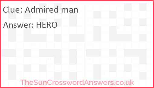 Admired man Answer