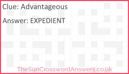 Advantageous Answer