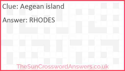 Aegean island Answer