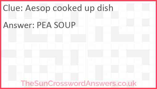 Aesop cooked up dish Answer