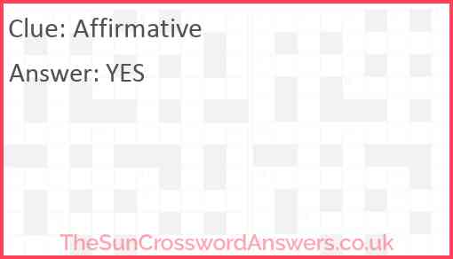 Affirmative Answer