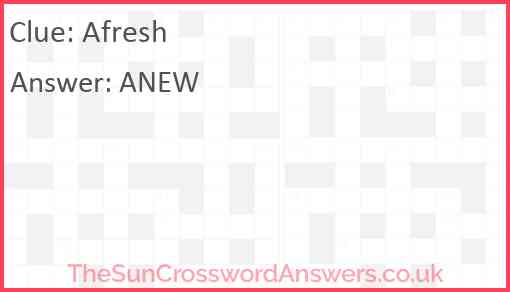 Afresh Answer