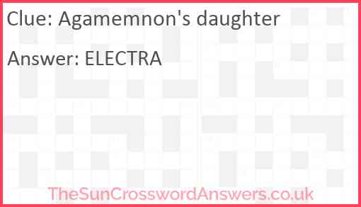 Agamemnon's daughter Answer