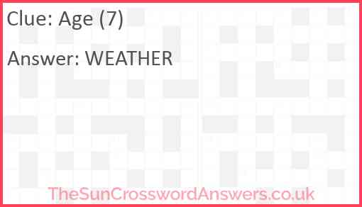 Age (7) Answer