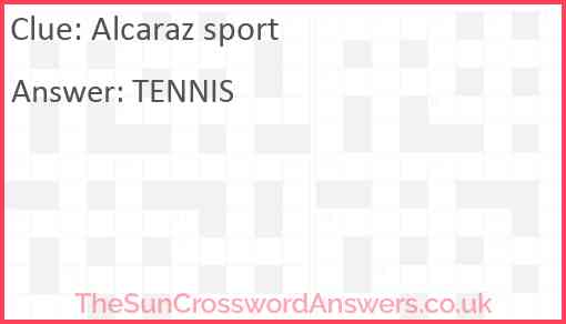 Alcaraz sport Answer