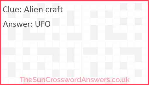 Alien craft Answer