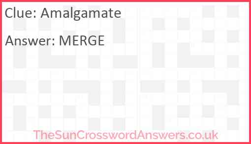 Amalgamate Answer