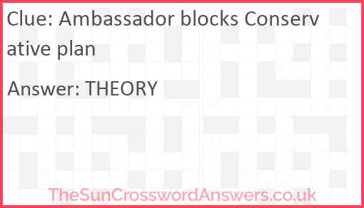 Ambassador blocks Conservative plan Answer