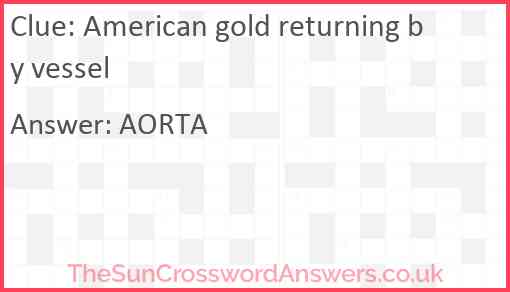 American gold returning by vessel Answer