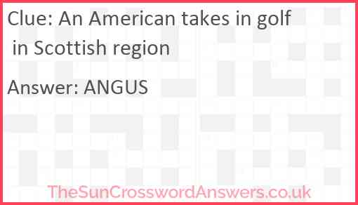 An American takes in golf in Scottish region Answer