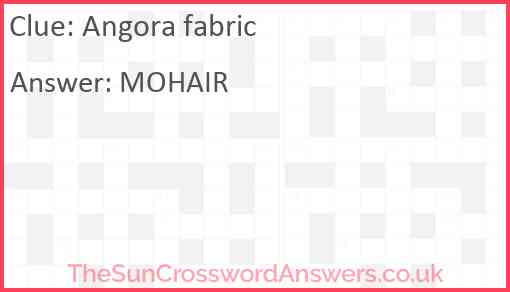 Angora fabric Answer