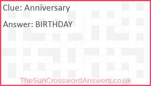 Anniversary Answer