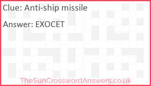 Anti-ship missile Answer