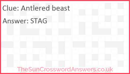 Antlered beast Answer