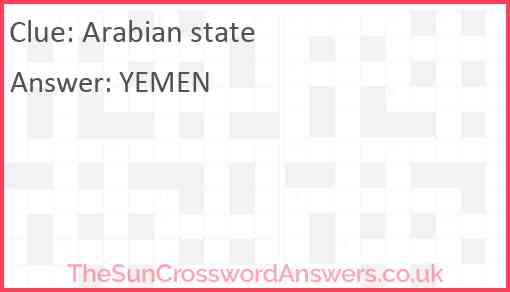 Arabian state Answer