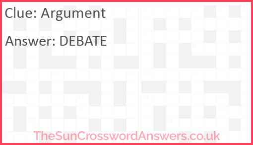 Argument Answer