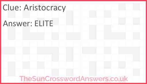 Aristocracy Answer