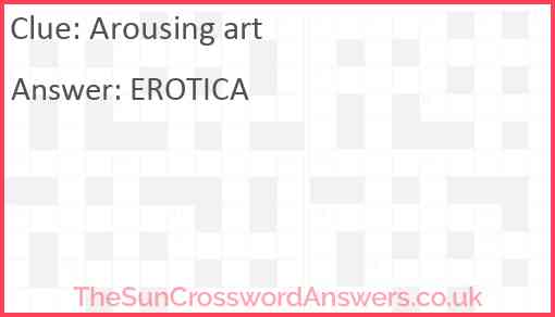 Arousing art Answer