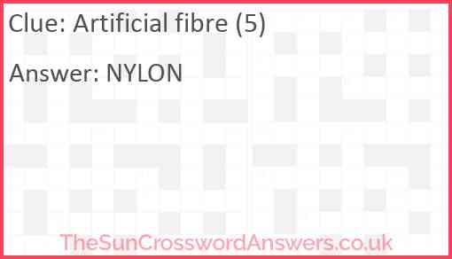 Artificial fibre (5) Answer