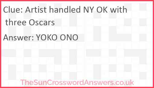 Artist handled NY OK with three Oscars Answer