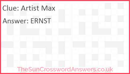 Artist Max Answer