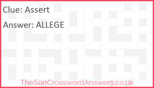 Assert Answer