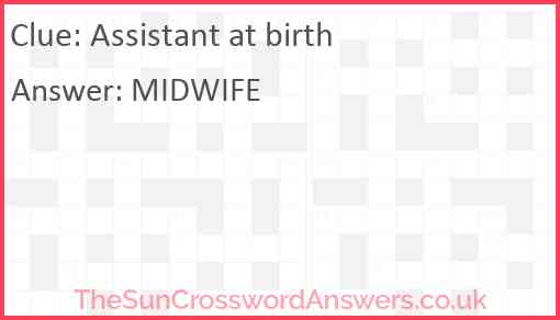 Assistant at birth Answer