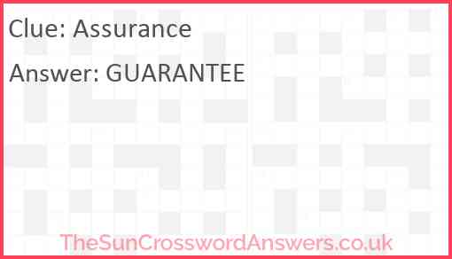 Assurance Answer