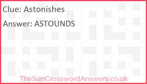 Astonishes Answer