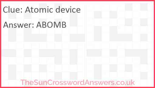 Atomic device Answer