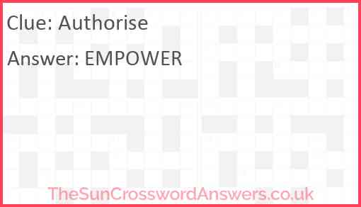 Authorise Answer