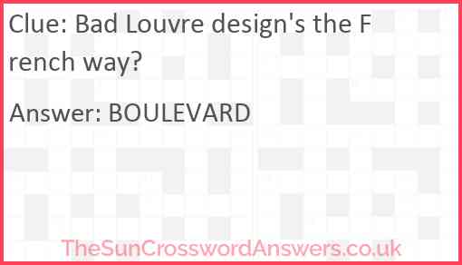 Bad Louvre design's the French way? Answer