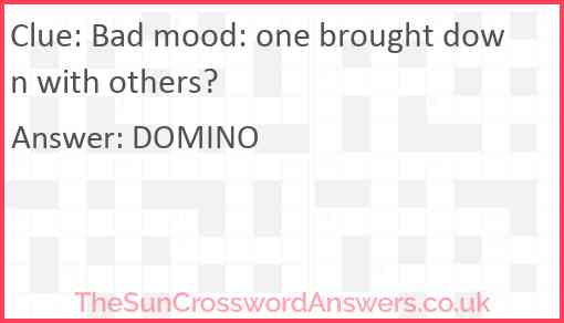 Bad mood: one brought down with others? Answer