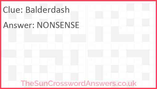 Balderdash Answer