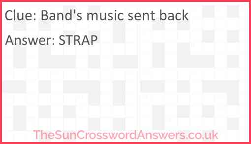 Band's music sent back Answer