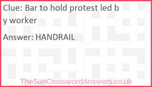 Bar to hold protest led by worker Answer