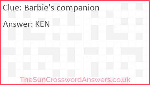 Barbie's companion Answer