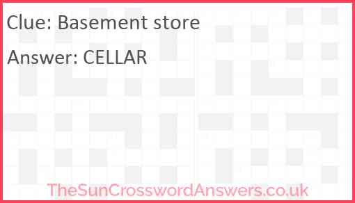 Basement store Answer