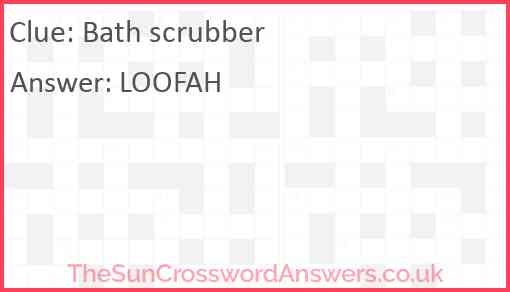 Bath scrubber Answer