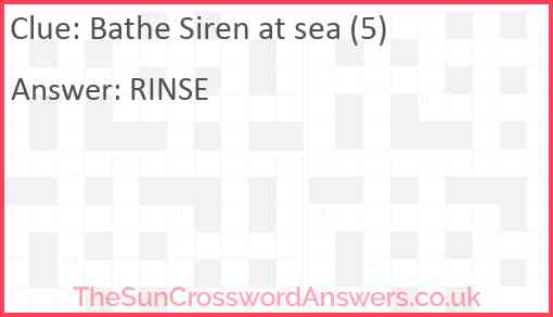 Bathe Siren at sea (5) Answer