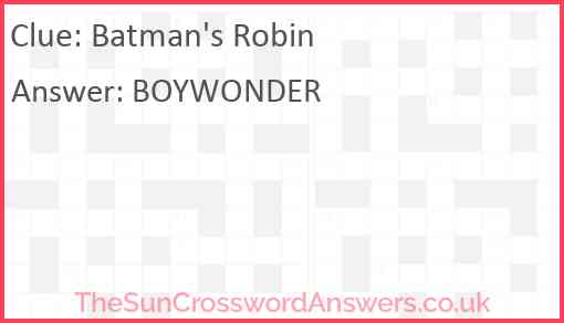 Batman's Robin Answer